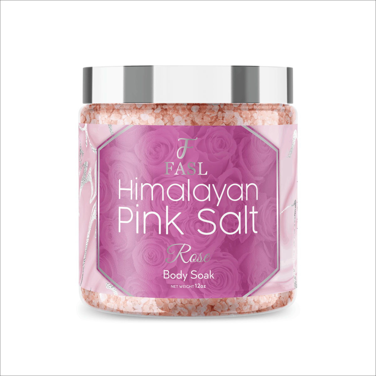 Shop Himalayan Pink Salt Body Soak With Rose Essential Oils 12 Oz — Fasl 9763